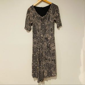 Boden Lydia Gathered Waist Cowl Neck Dress